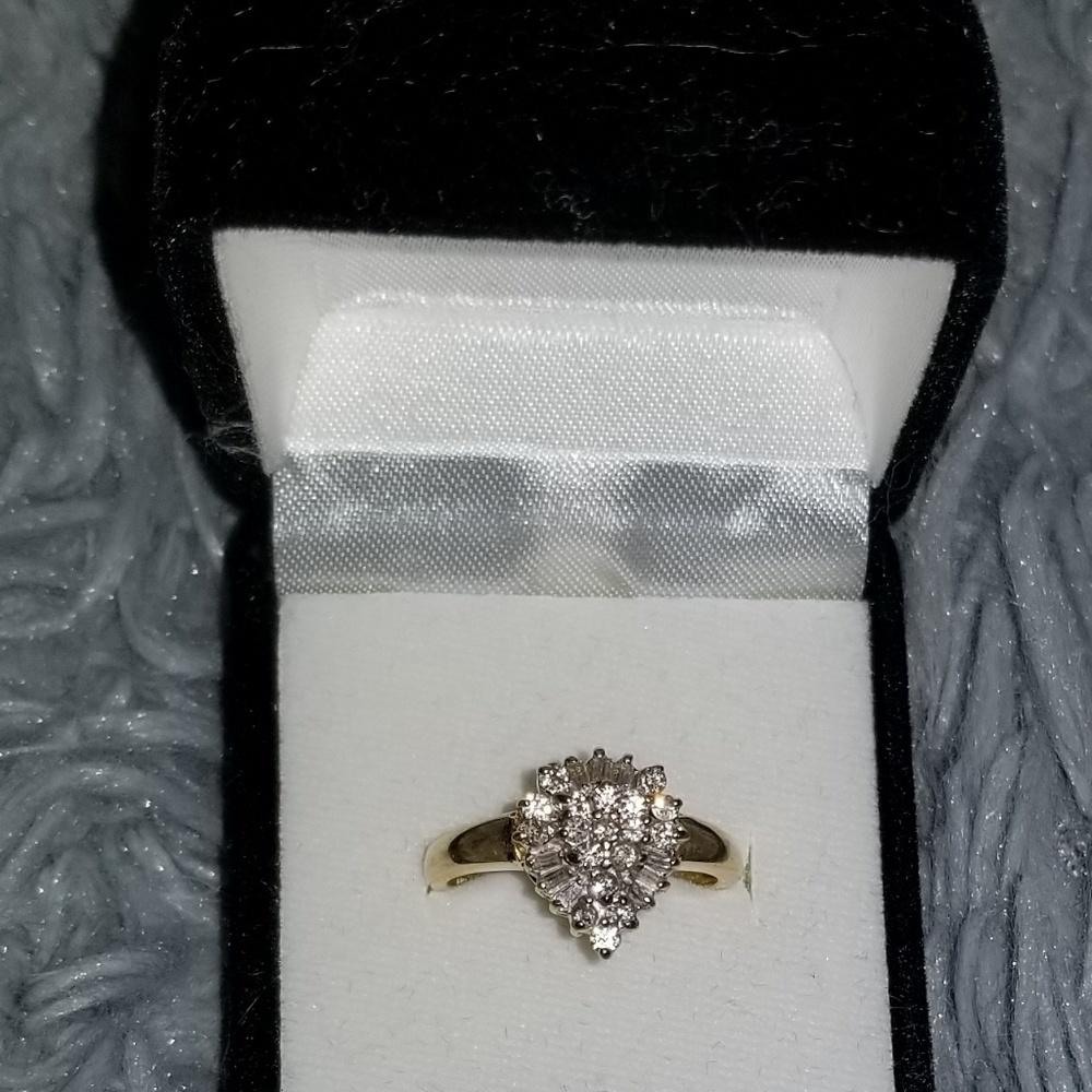 10 Karat Gold Diamond Ring